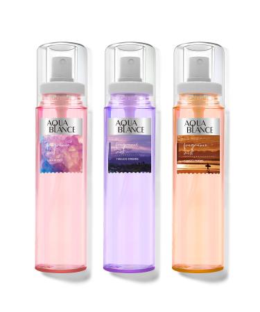 AQUA BLANCE Body Spray Fragrance Mist for Women Pack of 3 Each 3.9 Fl Oz Total 11.7 Fl Oz