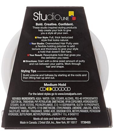 L'Oreal Paris Studio Hair Putty 1.7 oz - Strong Hold & Flexible Style for All Hair Types | International Shipping Available - Buy Online on GoSupps.com