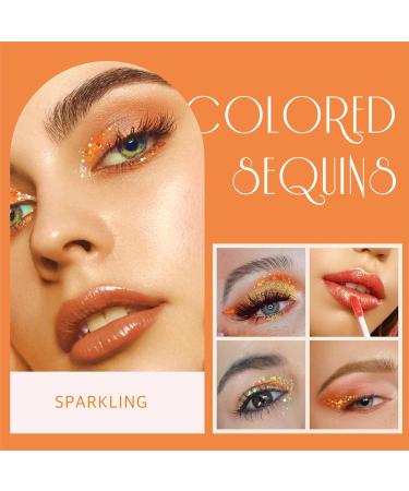 GABOX Sunset Orange Cosmetic Glitter Set 8 Jars Holographic Chunky Glitter Iridescent Sequin Flakes for Nail Body Face & Crafting - Buy Online on GoSupps.com