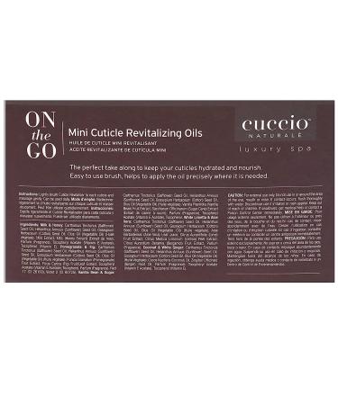 Cuccio Naturale Mini Cuticle Revitalizing Oils - Hydrating Formula for Dry Skin and Nails - Paraben and Cruelty-Free - 4-Piece Set with Spa-Quality Fragrances - Buy Online on GoSupps.com