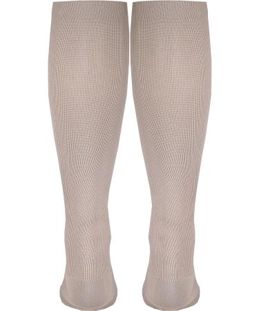 Truform Women's Knee High Compression Socks 15-20 mmHg | Soft Stretch Microfiber Moderate Support Tan Small - Buy Now - Buy Online on GoSupps.com
