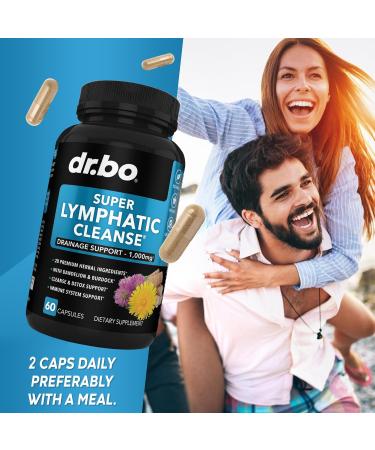 Lymphatic Drainage Supplements - Herbal Cleanse Pills with Echinacea Ginger & More for Lymph Node Detox | International Shipping - Buy Online on GoSupps.com