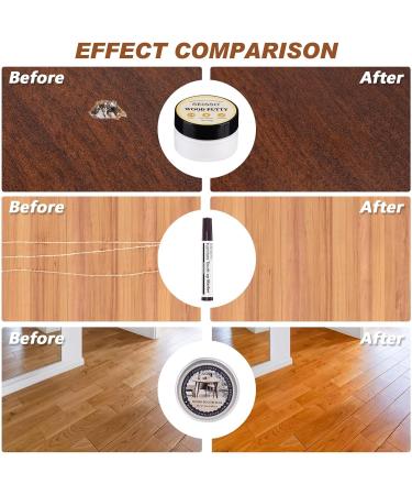 SEISSO Wood Furniture Repair Markers Kit - 19 Pcs Touch Up Markers Polish Wax & Putty for Scratches Cracks & Holes | Ideal for Wooden Doors Floors Tables & Cabinets - Buy Online on GoSupps.com