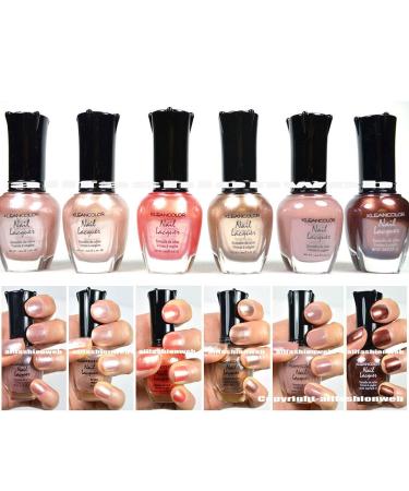 Kleancolor Nail Polish Lot of 6 Beige Shades + Free Earring Gift - Lacquer Collection - Buy Online on GoSupps.com