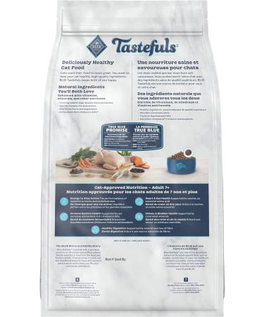 Blue Buffalo Healthy Aging Natural Mature Dry Cat Food Chicken And Brown Rice 3.1kg bag - Medium Bag kibble Medium Bag 7+ Mature - Buy Online on GoSupps.com