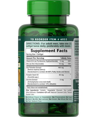 Puritan's Pride Prosta-Metto Saw Palmetto Complex for Men - 240 Softgels | Prostate Health Supplement - Buy Online on GoSupps.com