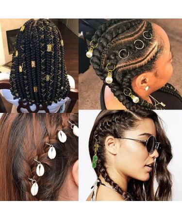 Dreadlocks Jewelry Set - Handmade Crystal & Wood Bead Hair Accessories in Gold - Buy Online on GoSupps.com