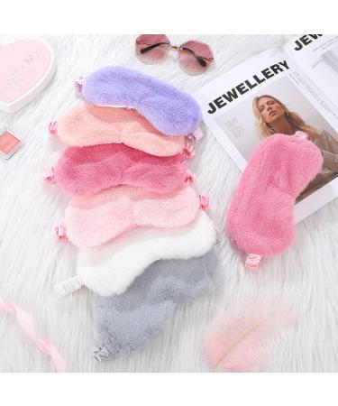 SATINIOR 12 Pack Plush Faux Fur Eye Masks for Sleeping - Blindfold for Girls and Adults - Multiple Colors Available - Buy Online on GoSupps.com