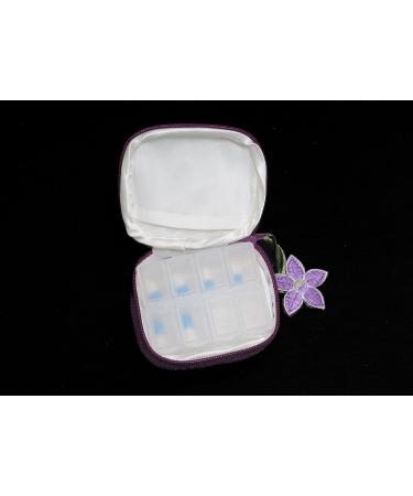 Pill Box in Balmoral Thistle Design - Elegant & Functional Medication Organizer for Travel & Daily Use - Buy Online on GoSupps.com