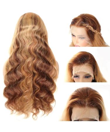 Silaiya Body Wave Highlight Ombre Lace Front Wig Human Hair 22 Inch - Buy Online on GoSupps.com