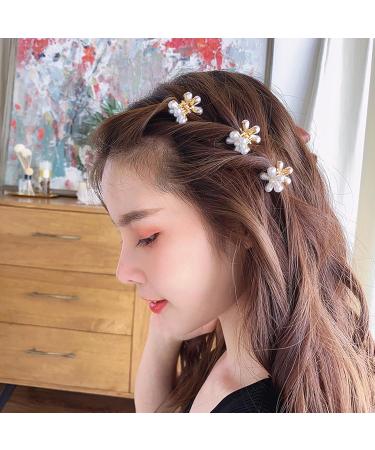 JOLINTAL Hair Clips for Women 2 Pcs Crystal Flower Bridal Hair Clips 4 Pcs Small Hair Clip Hair Accessories for Women Flower Claw Clip Girls Hair Accessories for Wedding Party - Buy Online on GoSupps.com