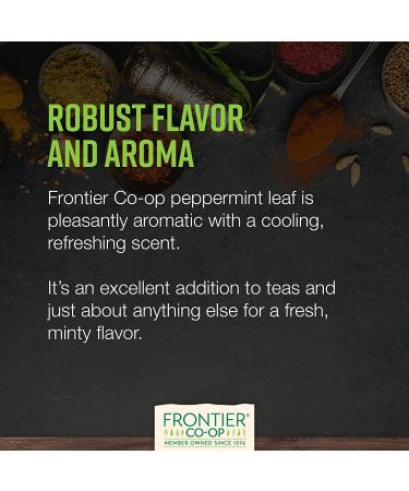 Frontier Natural Products Cut & Sifted Peppermint Leaf 16 oz - Aromatic Culinary Herb - Buy Online on GoSupps.com