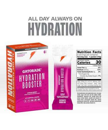 Gatorade Hydration Booster Citrus Berry - Pack of 6 (0.34 oz each) - Perfect for International Shipping - Buy Online on GoSupps.com