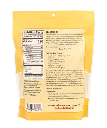 Bob's Red Mill Chickpea Flour 16 oz (Pack of 4) - Gluten-Free & Non-GMO - Buy Online on GoSupps.com