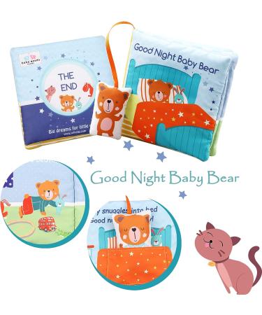 Goodnight Teddy Soft Baby Book - Interactive Developmental Cloth Toy for Boys and Girls | Machine Washable Soft Fabric | Perfect Gift Box for Infants and Toddlers - Buy Online on GoSupps.com