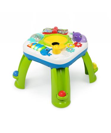 Bright starts play table Having a Ball get Rollin - speaks 4 languages and contains more than 60 songs and activities including the piano book ball ramp and more yellow