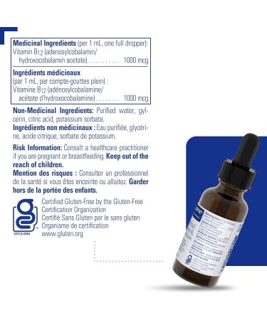 Pure Encapsulations - Adenosyl/Hydroxy B12 Liquid - Vitamin B12 for Energy and Immune Support - 30 ml Liquid - Buy Online on GoSupps.com