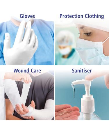 Examination Gloves - Medium Powderless Hypoallergenic Heavy Duty Latex Free Long Cuff Ambidextrous Disposable for Any Sector Bulk Buy (Clear) (Medium) - Meditrade Vinyl 2000 PF Clear Medium Vinyl 2000 PF - Buy Online on GoSupps.com