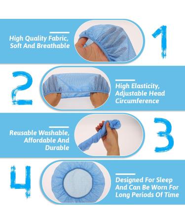 Buy Jeffdad 4-Piece Hair Network Sleep Caps Soft Adjustable Mesh Bonnet for Women in Pink White Light Blue & Black - Buy Online on GoSupps.com