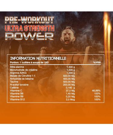Healthy Fusion Pre-Workout with Beta Alanine L-Arginine AAKG Creatine Caffeine and Taurine | Increases Muscle Development | Stimulates and Improves Endurance | Orange Taste | 300g - Buy Online on GoSupps.com