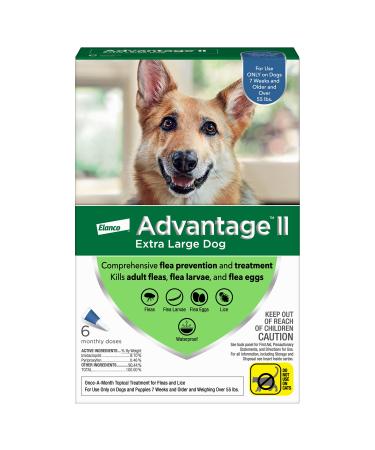Advantage II Flea Prevention and Treatment for Extra-Large Dogs (Over 55 Pounds) 6-Pack