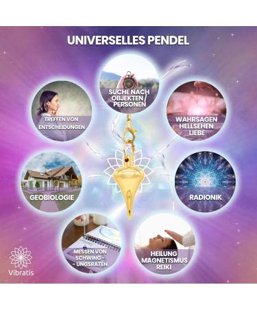 Vibratis Gold Egyptian Pendulum Set - 2 Water Drop Pendulums for Reiki Geobiology and Fortune Telling - Buy Online on GoSupps.com