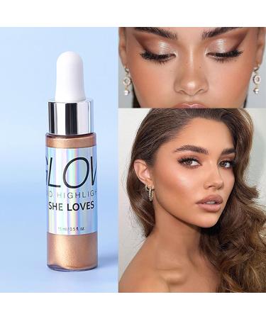 Rose Gold Liquid Highlighter - 0.5 fl.oz. Ultra Smooth Radiant Glow | Long-Lasting & Hydrating Makeup Highlighter - Buy Online on GoSupps.com