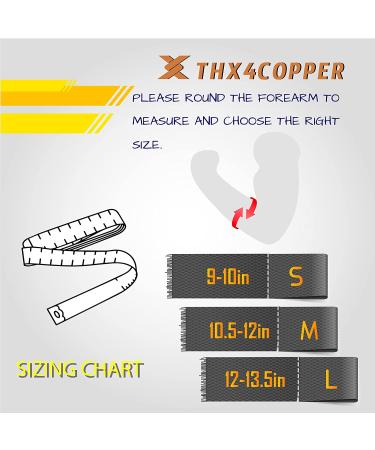Thx4COPPER Adjustable Compression Elbow Support Brace with Pad - Medium - Pain Relief for Tennis and Golfer's Elbow - Tendinitis, Carpal Tunnel Syndrome - 1 Pack - Buy Online on GoSupps.com