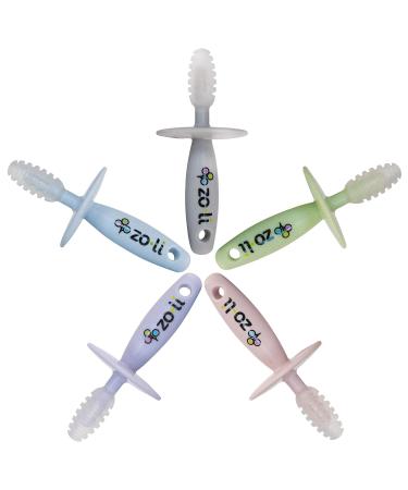 ZoLi Chubby Gummy Teether 2 Pack | Baby Teething Relief - Blue/Grey BPA Free Stick - Buy Online on GoSupps.com