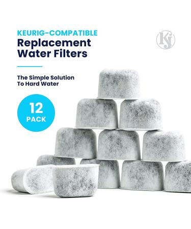 K&J Charcoal Water Filter Pods - 12-Pack Keurig Compatible Filters for Coffee Maker - Replacement for Keurig 2.0 and Older Models - 12 Count - Buy Online on GoSupps.com