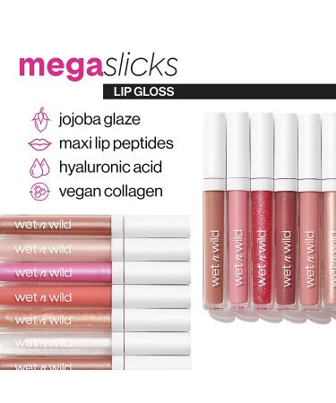 Wet n Wild Mega Slicks Lip Gloss - Long Lasting, High Shine, Hyaluronic Acid - Crystal Clear - Buy Online on GoSupps.com