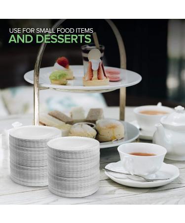 Stock Your Home 6-Inch White Paper Dessert Plates - 500 Count - Buy Online on GoSupps.com