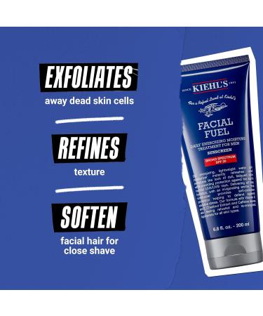 Kiehl's Facial Fuel Moisturizer SPF 20 for Men - Energizing Hydrating Lotion Non-Greasy with Caffeine & Vitamin C - 6.8 Fl Oz / 200 ml - International Shipping Available - Buy Online on GoSupps.com