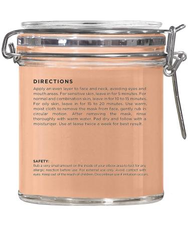 MAJESTIC PURE Moroccan Red Clay Facial Mud Mask with British Rose - 10 oz - For Pore Cleansing, Acne, and Blackheads - Buy Online on GoSupps.com