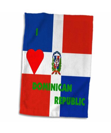 3D Rose I Love Dominican Republic TWL_55209_1 Towel  15 x 22