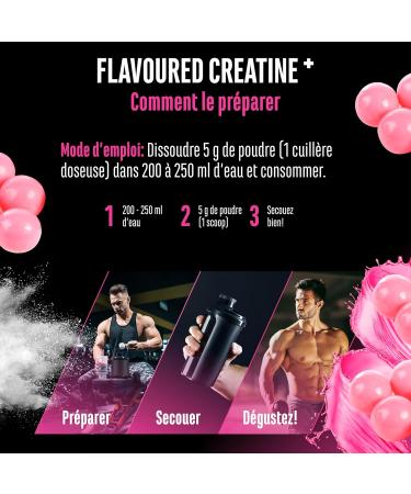  GEN GERMAN ELITE NUTRITION Flavored Creatine Powder - 550g - Creatine Monohydrate + L-Taurine - Flavored Micronized Creatine - Sugar-Free & Excellent - Buy Online on GoSupps.com