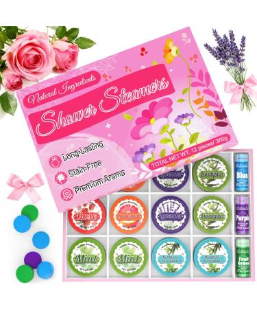 Bombes De Douche - 12 Douches Vapeur Aromath Rapie Avec 24 Comprim S De Bain Pour Enfants Cadeaux De Soins Personnels Pour Femmes Aux Huiles Essentielles Naturelles