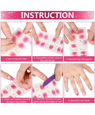 Maitys 16 Sheets Glitter Nail Wraps - Self-Adhesive Nail Polish Strips with 2 Nail Files for DIY Manicure - Retro Color - Buy Online on GoSupps.com