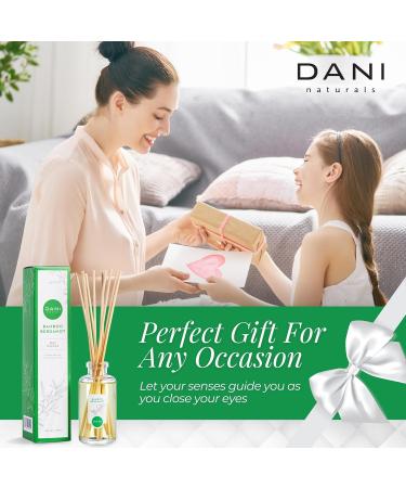 Natural Reed Diffuser Set - Clean Bamboo Bergamot Aromatherapy | DANI Naturals - Alcohol Free | 10 Sticks 3.5 oz - Buy Online on GoSupps.com