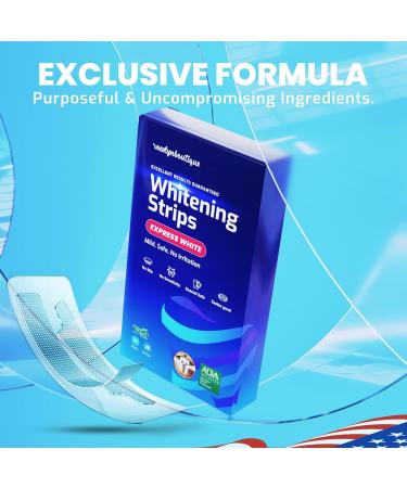 Enamel Safe Teeth Whitening Strips - No Slip, No Sensitivity Formula - Pack of 14-28 Strips - Buy Online on GoSupps.com