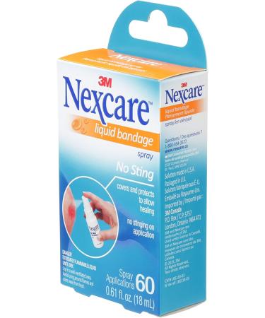 Nexcare No-Sting Liquid Bandage - 0.61 Fl Oz (Pack of 1) | Fast Healing Formula - Buy Online on GoSupps.com