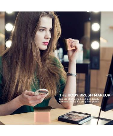 Tanning Brush Self Tan Applicator Instant Facial Tanner Face Leg Body Makeup Blending Brushes Blur Blend Mousse Foundation Blusher Bronzer Powder Contour Application Curved Design Rose Gold (1) - Buy Online on GoSupps.com
