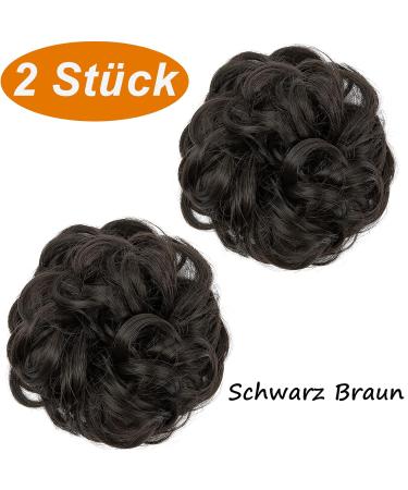 Jjstar 2-Piece Hair Part Kit with Rubber Bands - Perfect for Updos & Messy Buns | Women & Girls Ponytail Extensions in Black & Brown - Buy Online on GoSupps.com