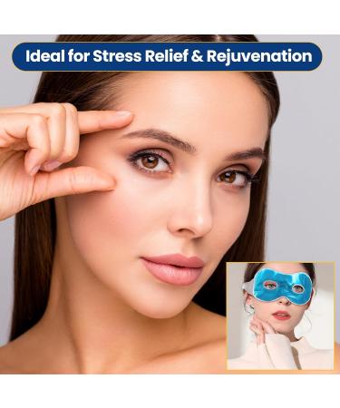 Albert Austin Cooling Eye Mask with Plush Edging - Reusable Hot/Cold Therapy for Puffy Eyes, Sinus Pain, Headache, Migraine - Gel Mask for Dark Circles & Swollen Eyes - Buy Online on GoSupps.com