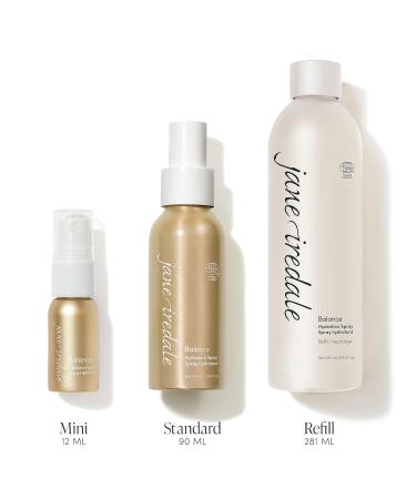 jane iredale Balance Hydration Spray Natural Moisture-Locking Facial Mist Tones Skin and Sets Makeup for a Natural Finish Vegan Gluten-Free Balance Hydration Spray Mini 0.4 Fl Oz - Buy Online on GoSupps.com