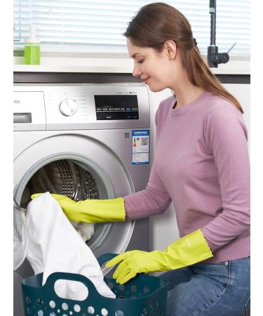 Lanon Wahoo Reusable Household Gloves - Skin-Friendly Cotton Lined Kitchen & Cleaning Use Cyan Size S - 3 Pair Pack - Buy Online on GoSupps.com