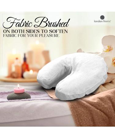 London Linens Pack of 10 Premium Extra Thick 100% Cotton Flannel Massage Table Face Cradle Covers - White (10 pcs) - Buy Online on GoSupps.com