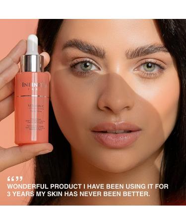 Infinitek Paris Vitamin C Serum with Green Tea & Ginseng - 1 Fl Oz | Skin Care Facial Product - Buy Online on GoSupps.com