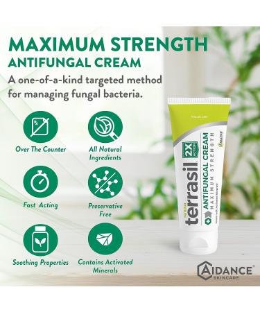Terrasil Max Strength Antifungal Skin Cream 2X Power Clotrimazole for Jock Itch, Male Yeast, Ringworm - 50gm Tube - Buy Online on GoSupps.com