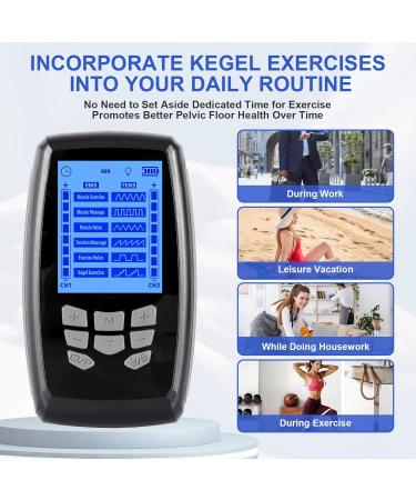 TENS Unit Muscle Stimulator & EMS Pelvic Floor Exercise - Pain Relief & Muscle Strengthening | Multifunctional Impulses & Gift Box Included - Buy Online on GoSupps.com